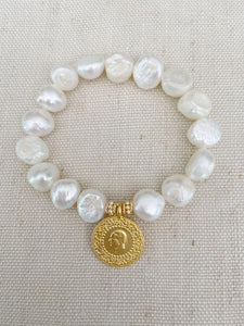 Rocky Pearl with Coin bracelet