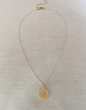 Load image into Gallery viewer, Coin on Colored Chain necklace