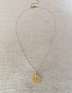 Coin on Colored Chain necklace